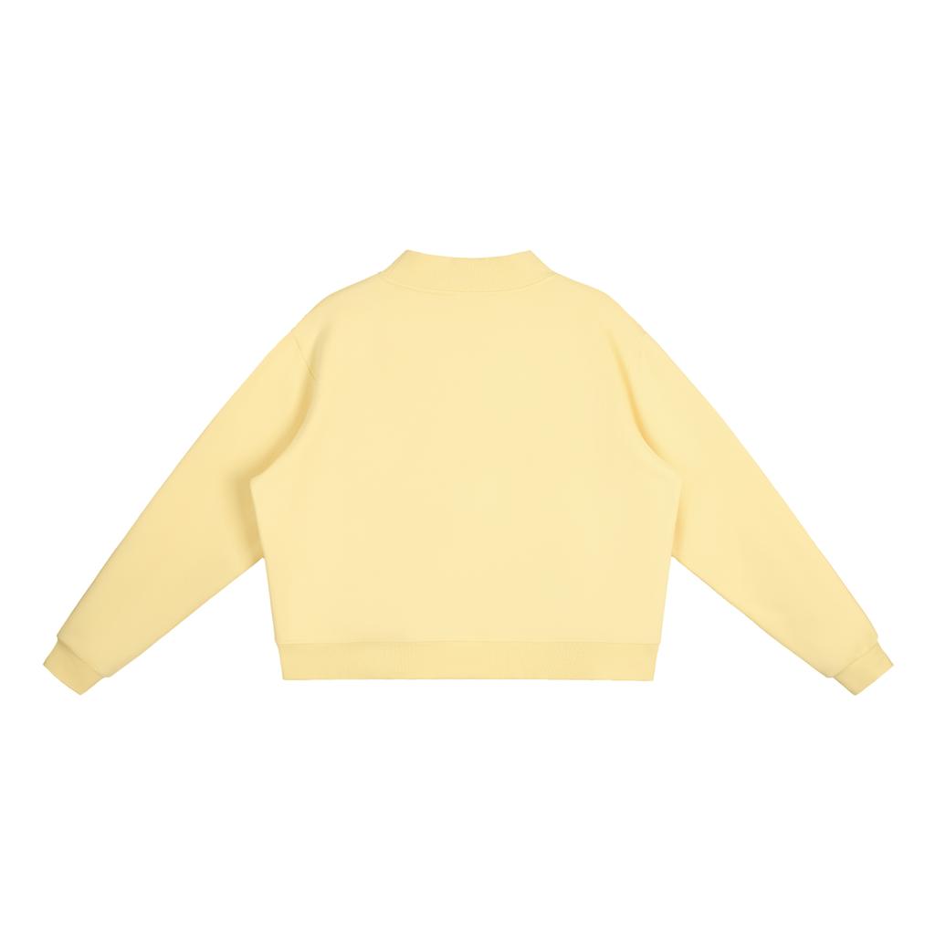 Sweet Route Essential Fleece Mock-Neck Crew Sweatshirt