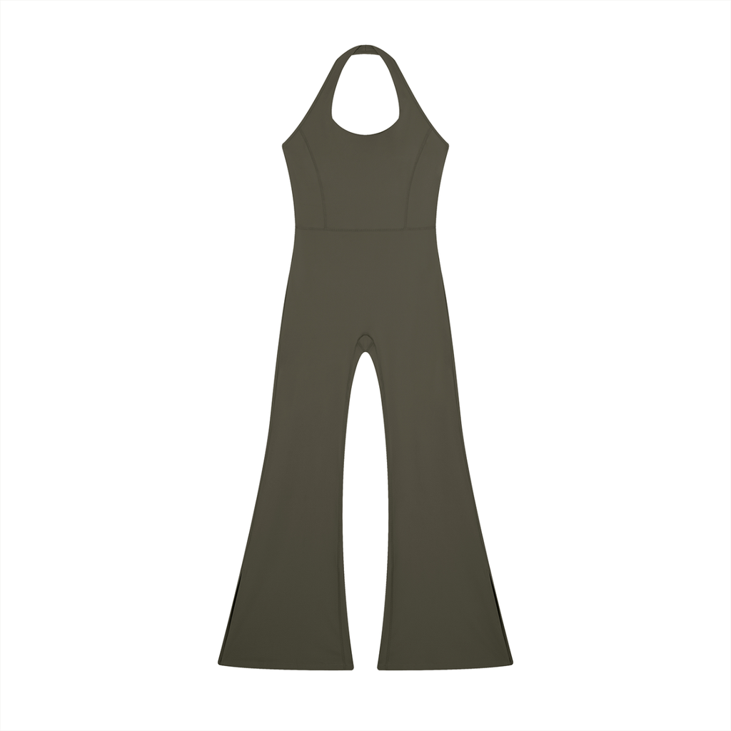 Sweet Route Women’s Halter Flared Jumpsuit