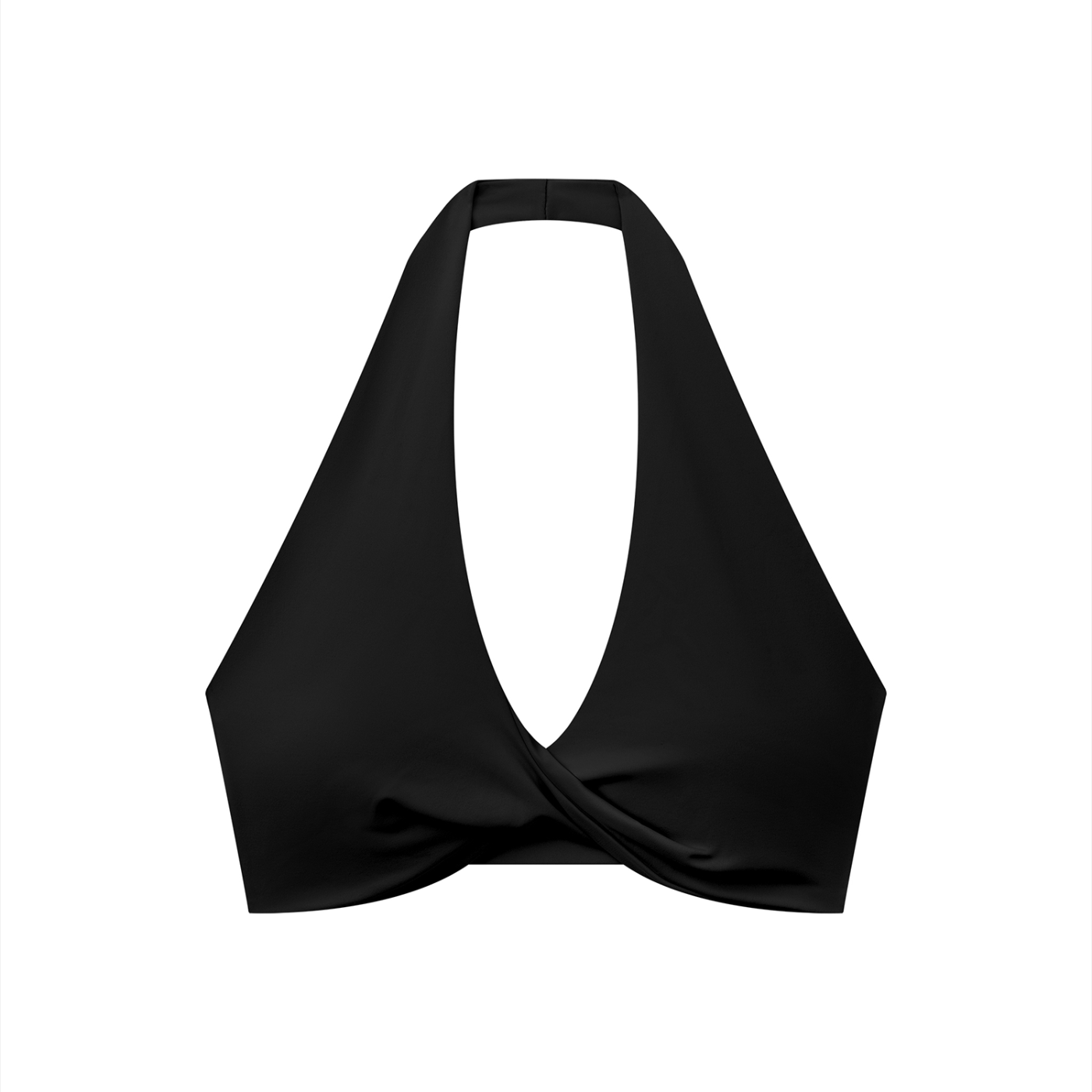 Sweet Route Women's Pleated Halter Sports Bra