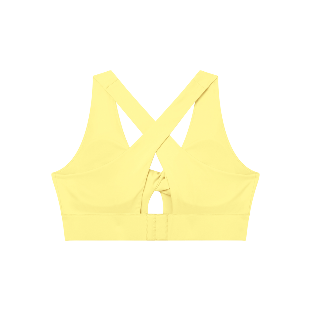 Sweet Route Women's Twist Front V-Neck Sports Bra