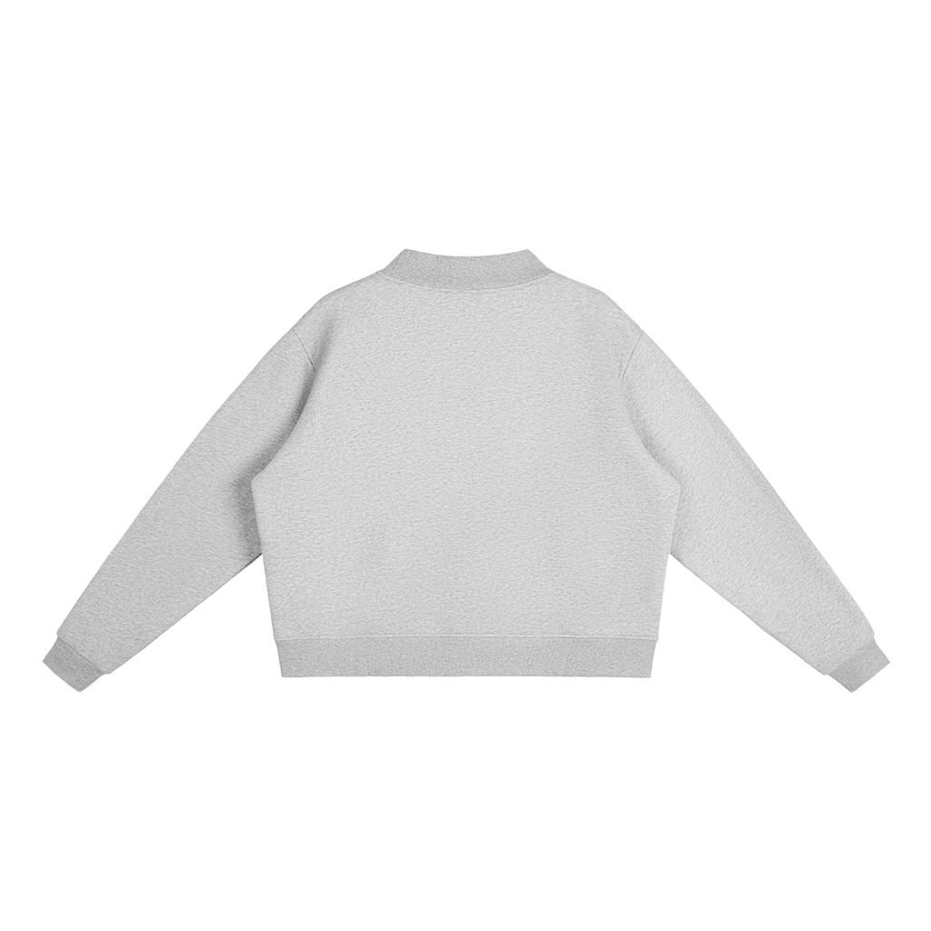 Sweet Route Essential Fleece Mock-Neck Crew Sweatshirt