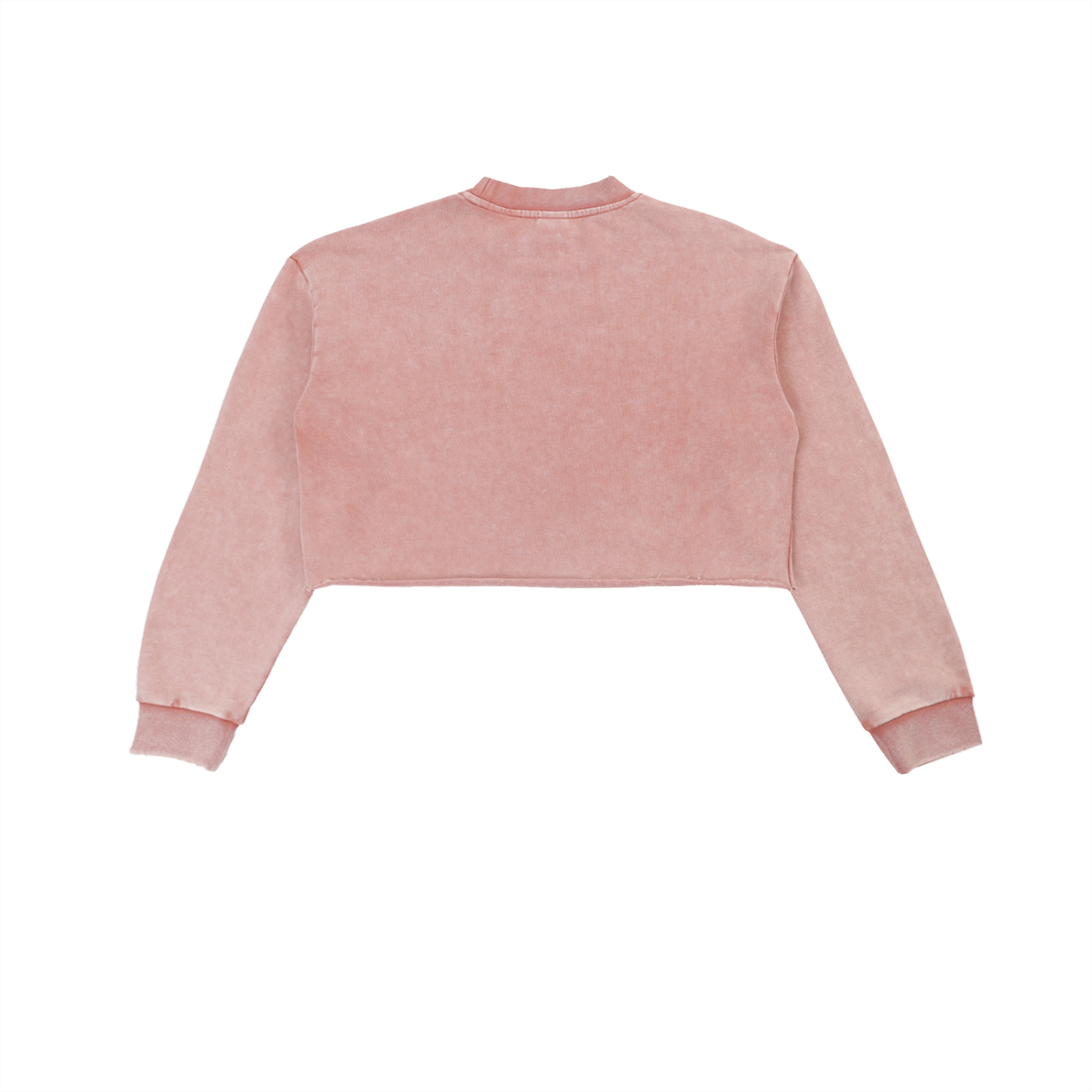 Sweet Route Snow Washed Raw Edge Cropped Sweatshirt