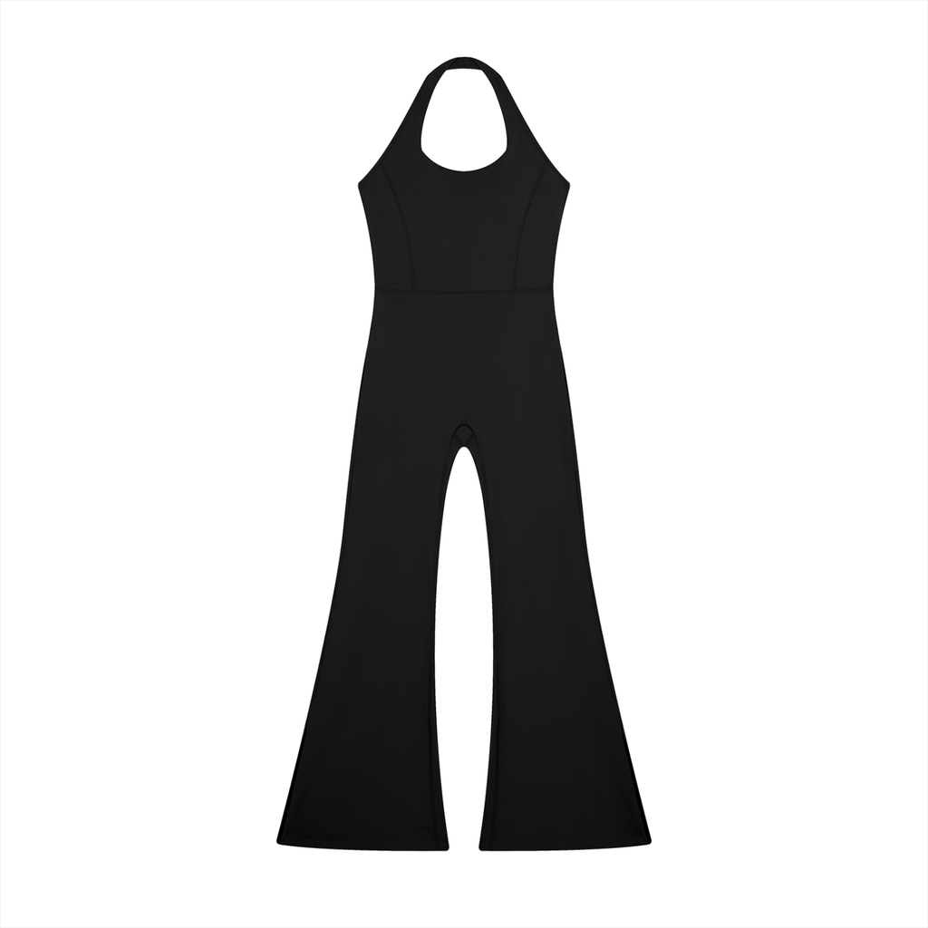 Sweet Route Women’s Halter Flared Jumpsuit