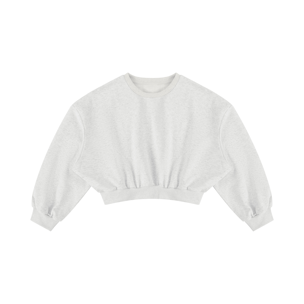 Sweet Route Women's Boxy Cropped Crewneck Sweatshirt