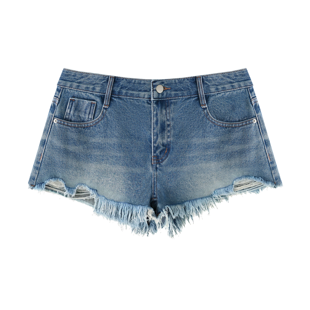 Monahans Loboes Women’s Vintage Wash Raw Hem Denim Shorts