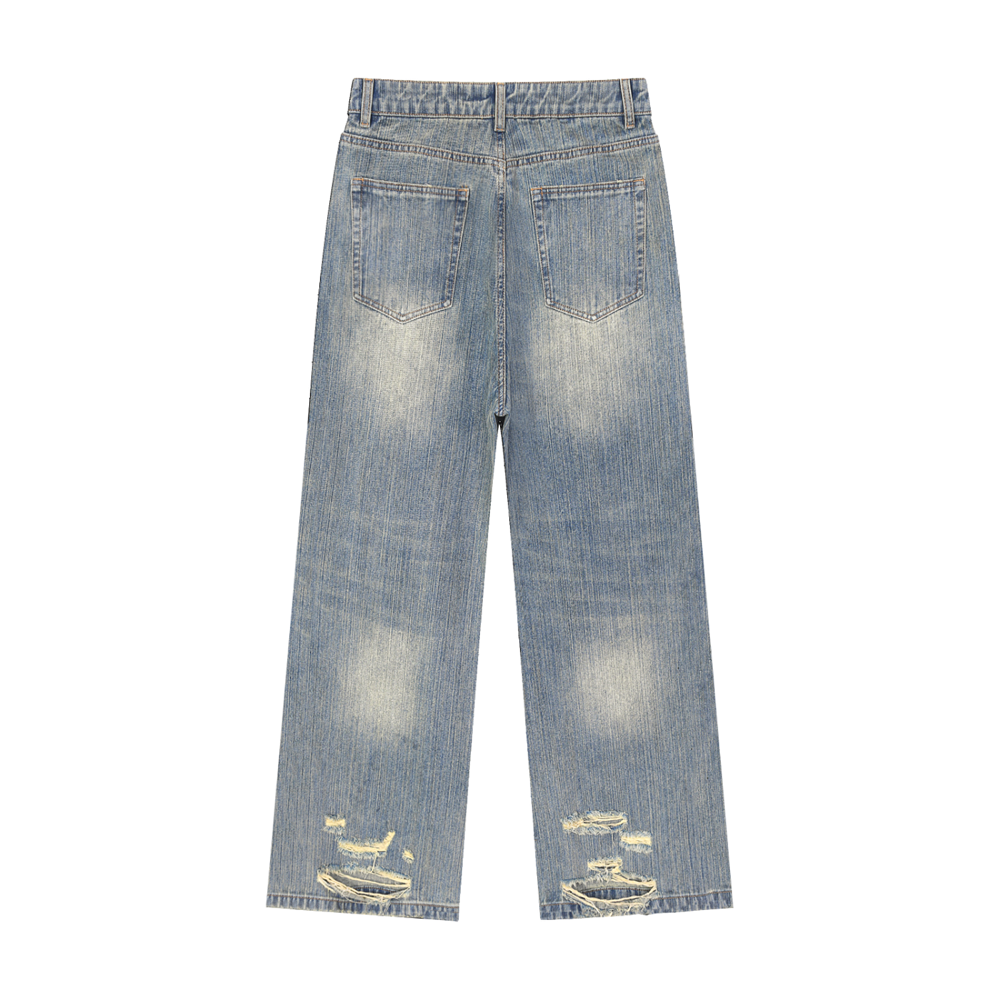Sweet Route Vintage Wash Distressed Denim Jeans