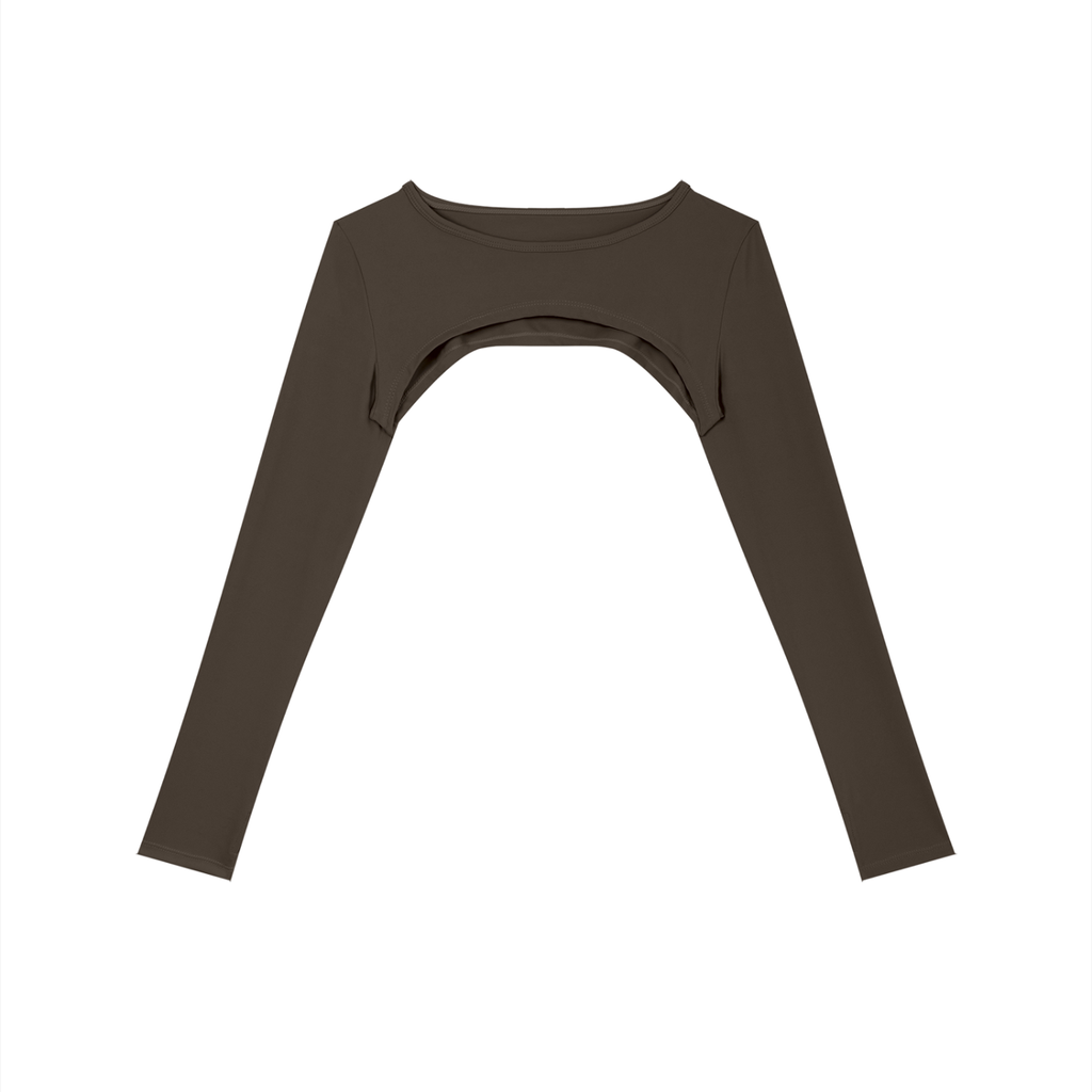 Sweet Route Women’s Cutout Long Sleeve Yoga Shrug