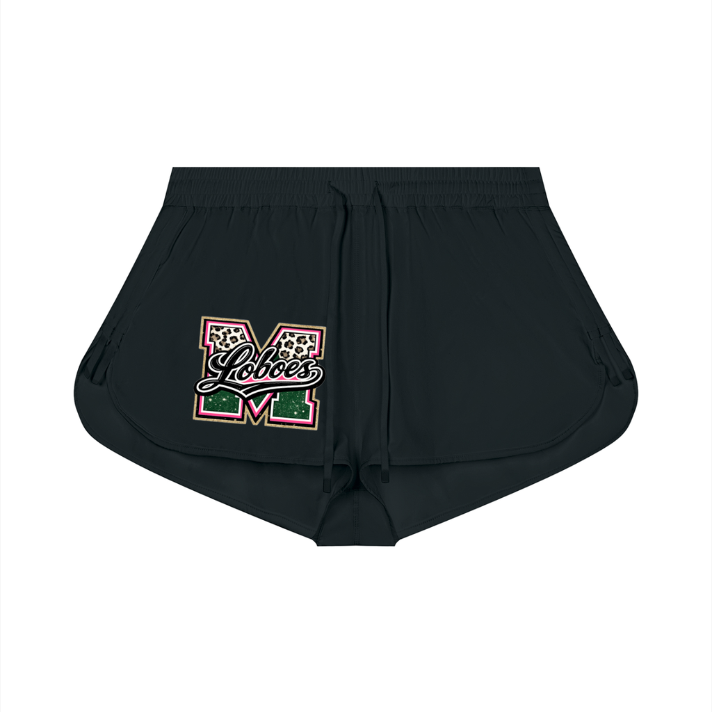 Monahans Loboes Women’s Drawstring Bermuda Shorts | Kelly Green Game Day Athletic Shorts