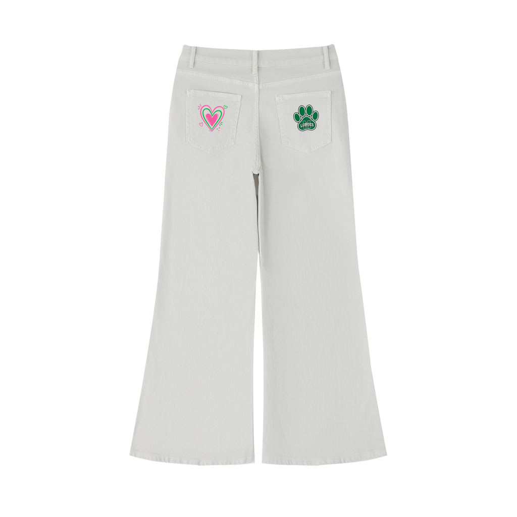 Monahans Loboes Women's Vintage Wash Flared Leg Jeans