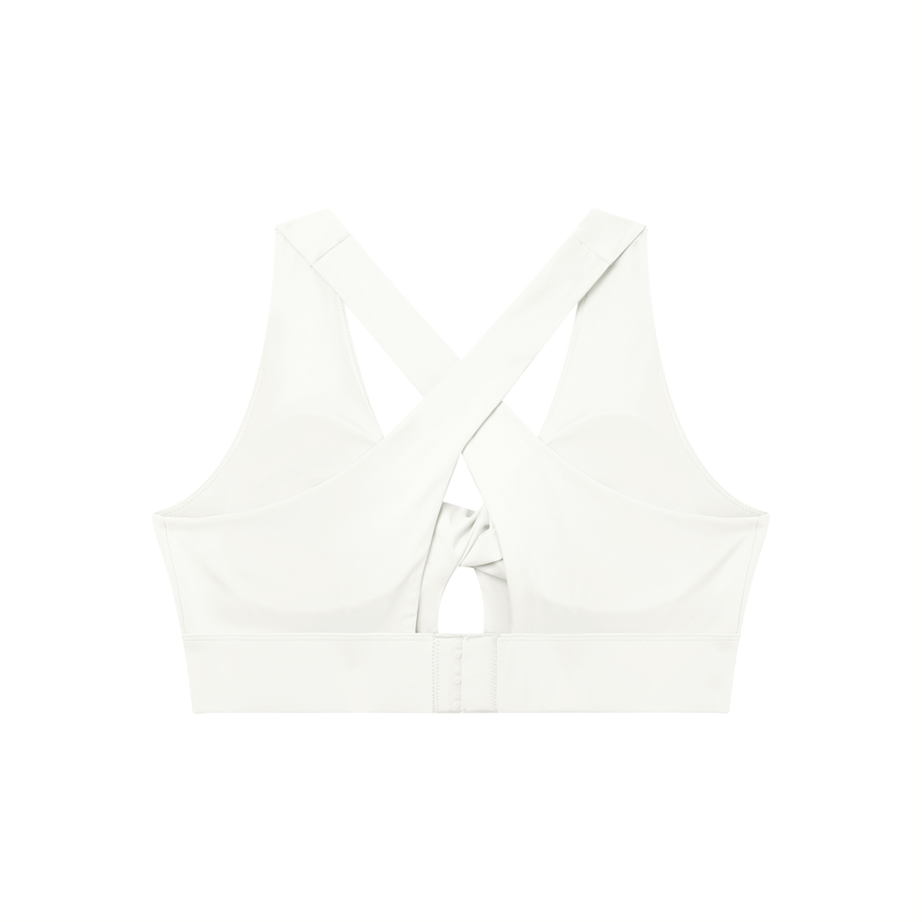 Sweet Route Women's Twist Front V-Neck Sports Bra