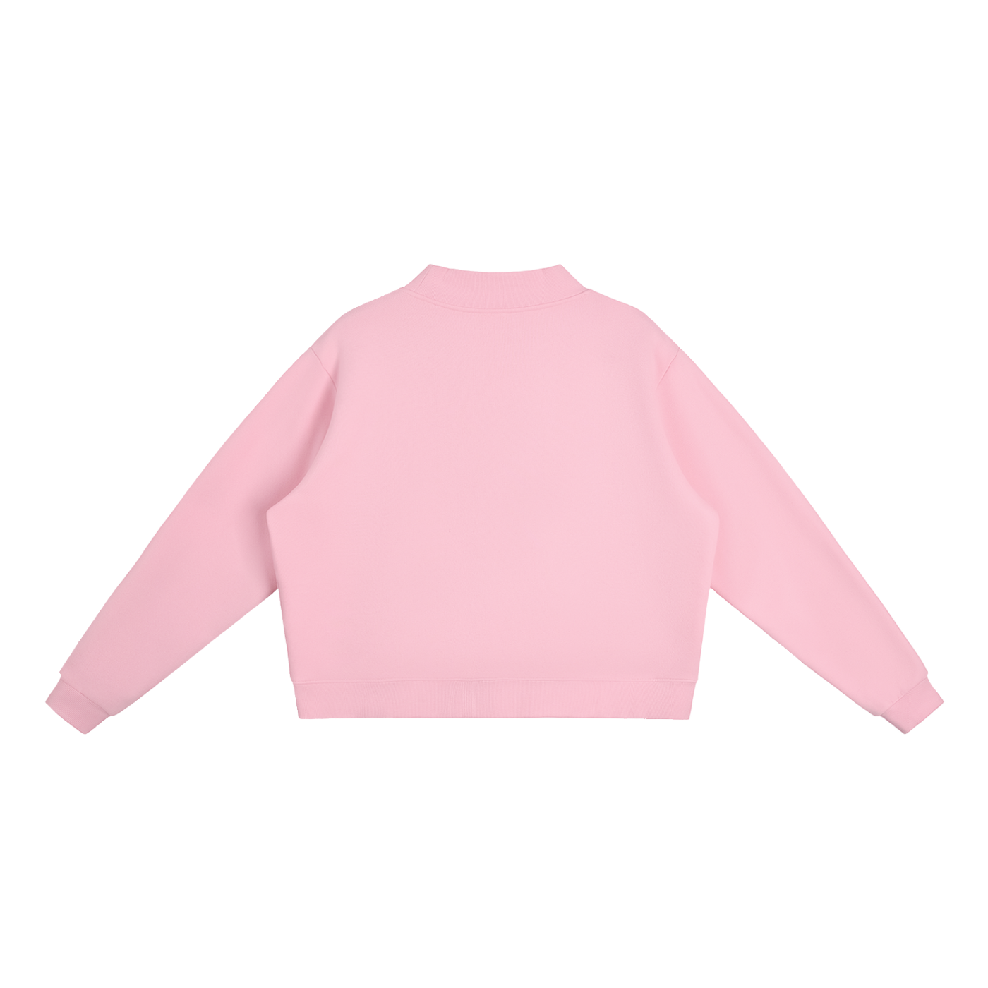 Sweet Route Essential Fleece Mock-Neck Crew Sweatshirt