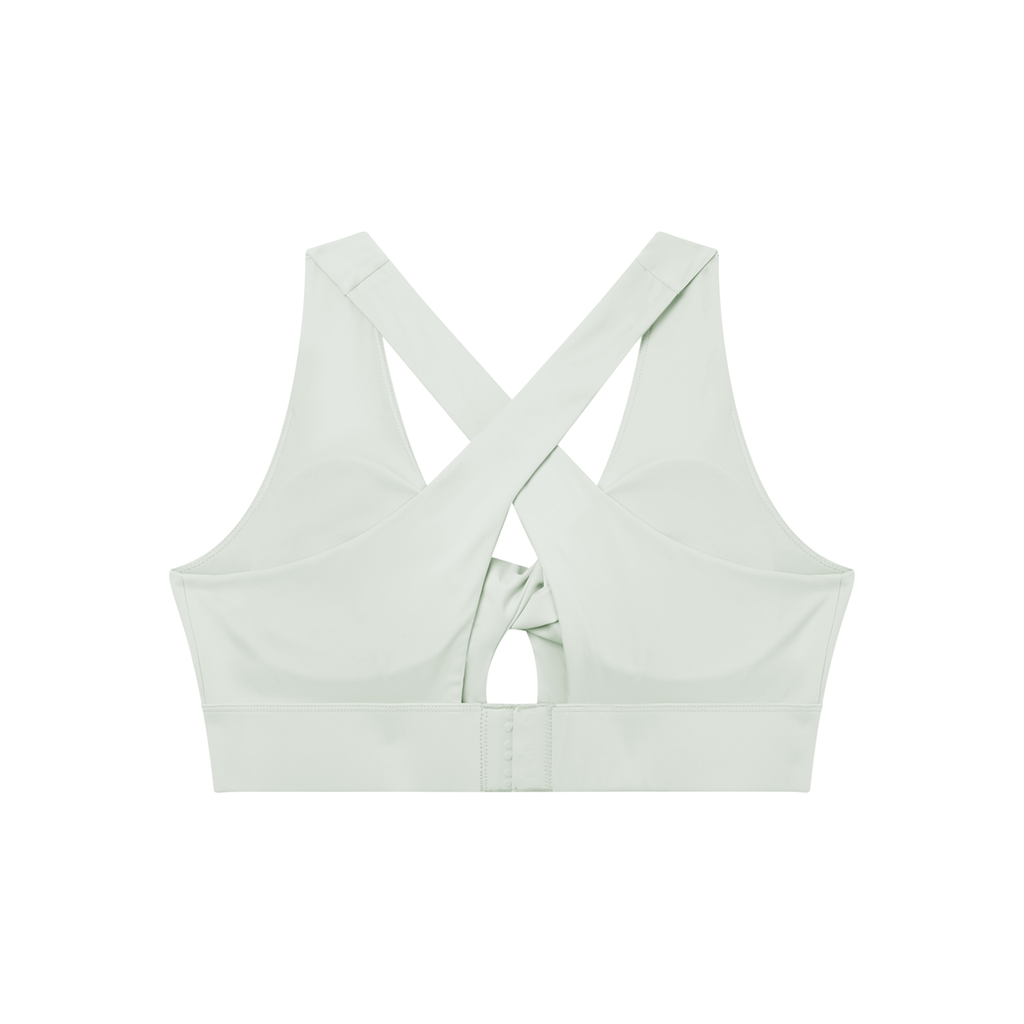 Sweet Route Women's Twist Front V-Neck Sports Bra