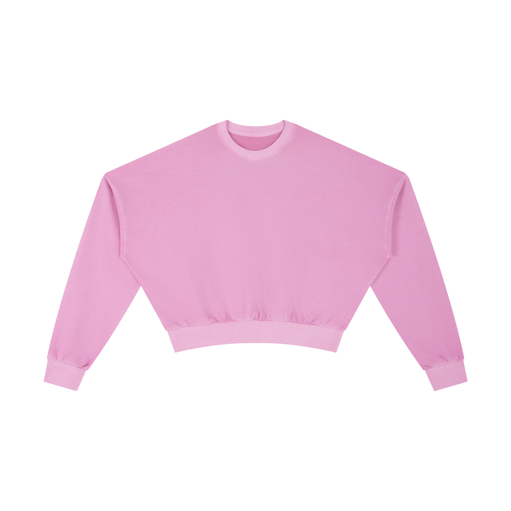 Sweet Route Vintage Washed Cropped Sweatshirt