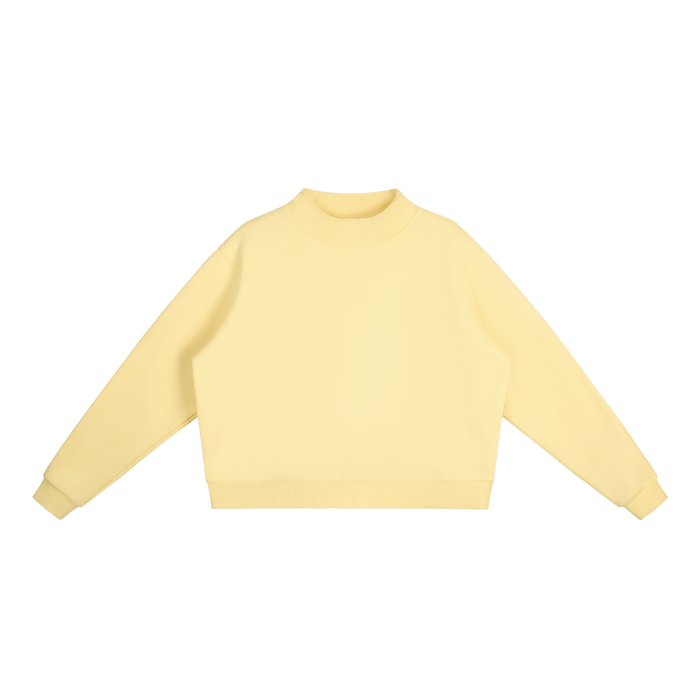 Sweet Route Essential Fleece Mock-Neck Crew Sweatshirt