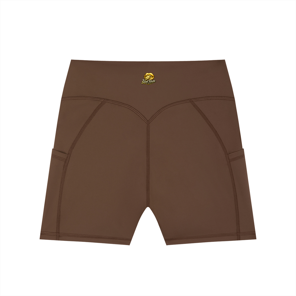 Sweet Route Women's High-Waisted Pocket Biker Shorts