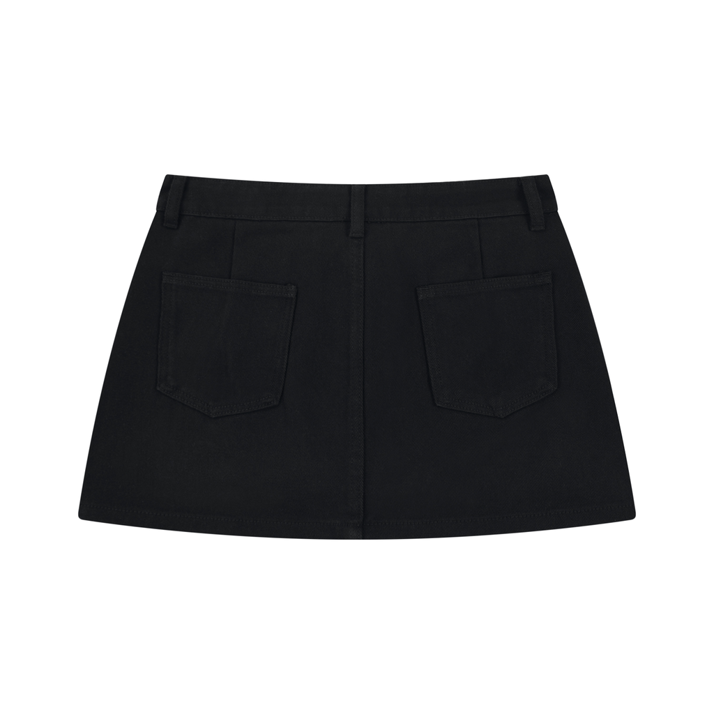 Sweet Route Women's Studded Denim Mini Skirt