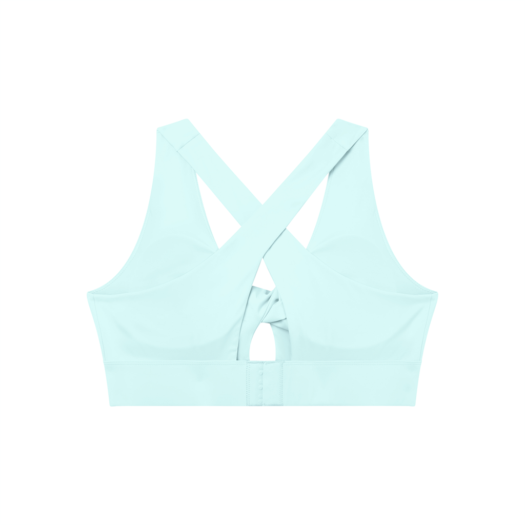 Sweet Route Women's Twist Front V-Neck Sports Bra