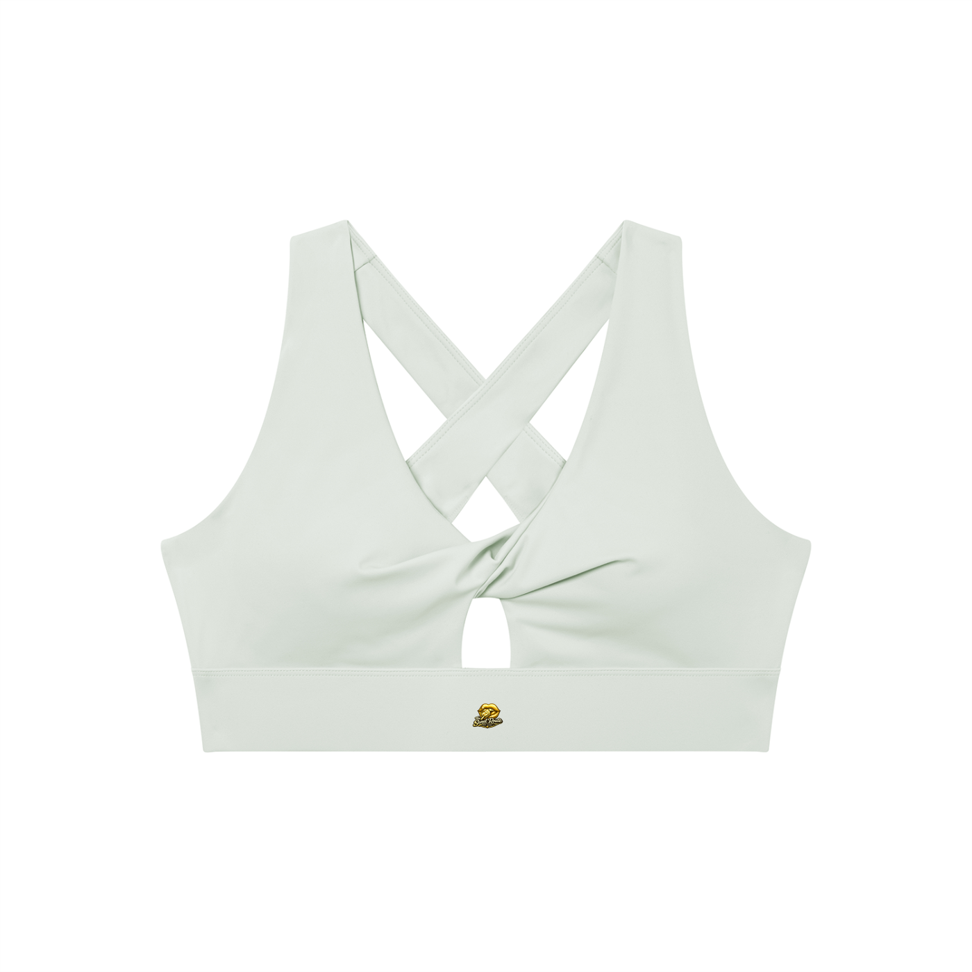 Sweet Route Women's Twist Front V-Neck Sports Bra