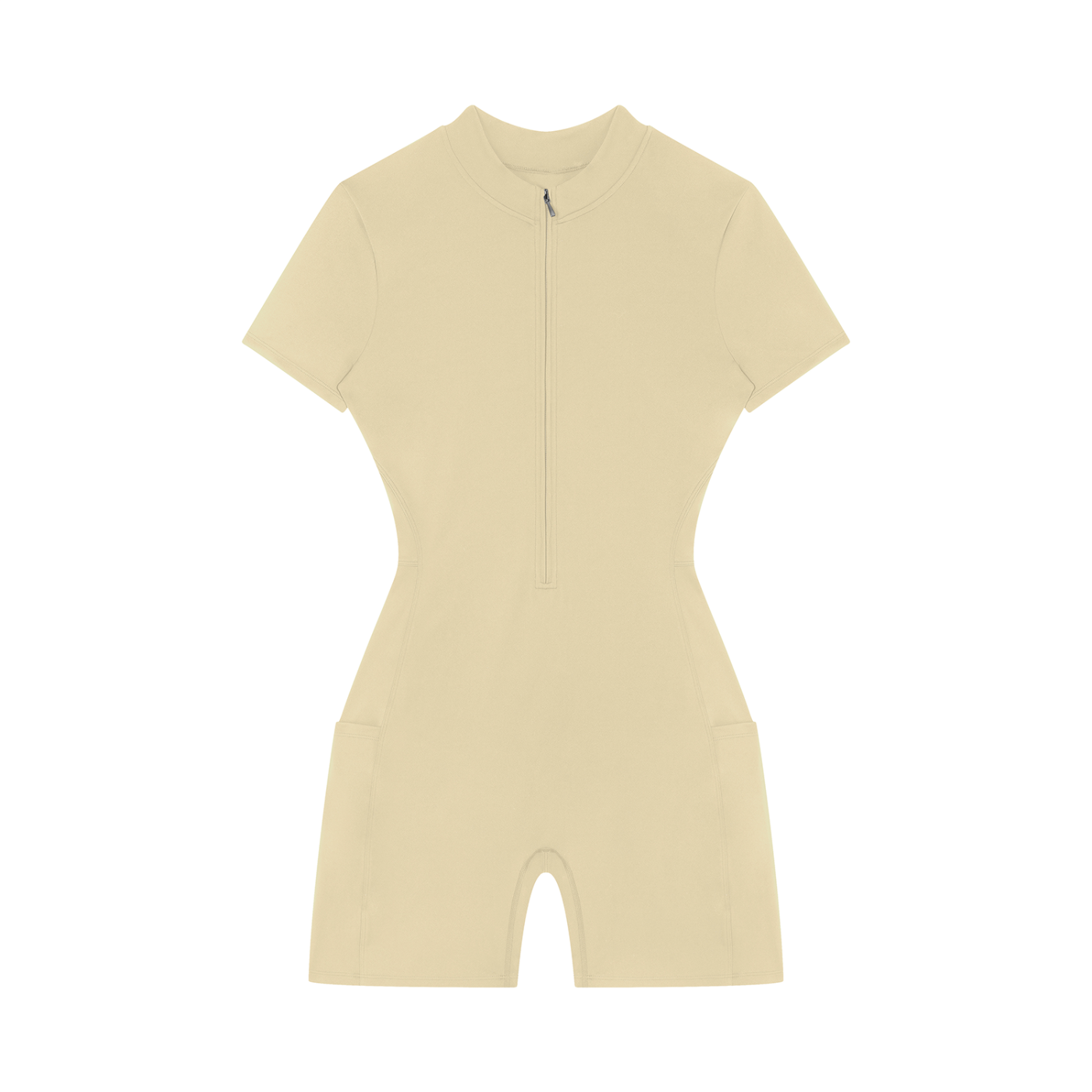 Women's Quarter-Zip Short Sleeve Romper